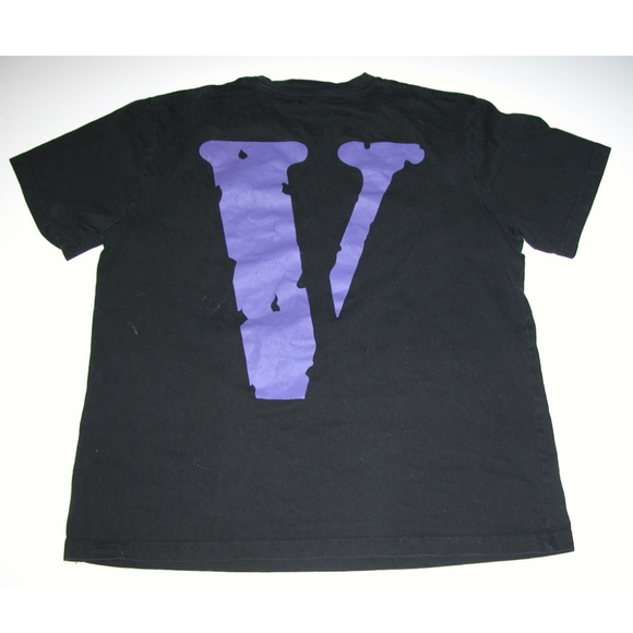 VLONE Staple OG Purple & White on Black T-shirt Mens L - Picture 3 of 8